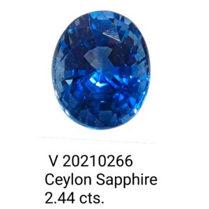 Loose Sapphire Gemstone – 2.45ct Oval Mixed Cut (Bright Moderate Blue)