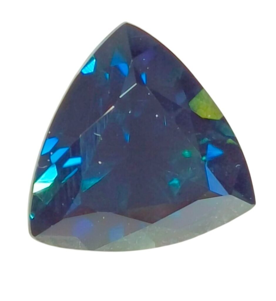 Loose Sapphire Gemstone – 4.80ct Trilliant Cut (Dark Greenish Blue)